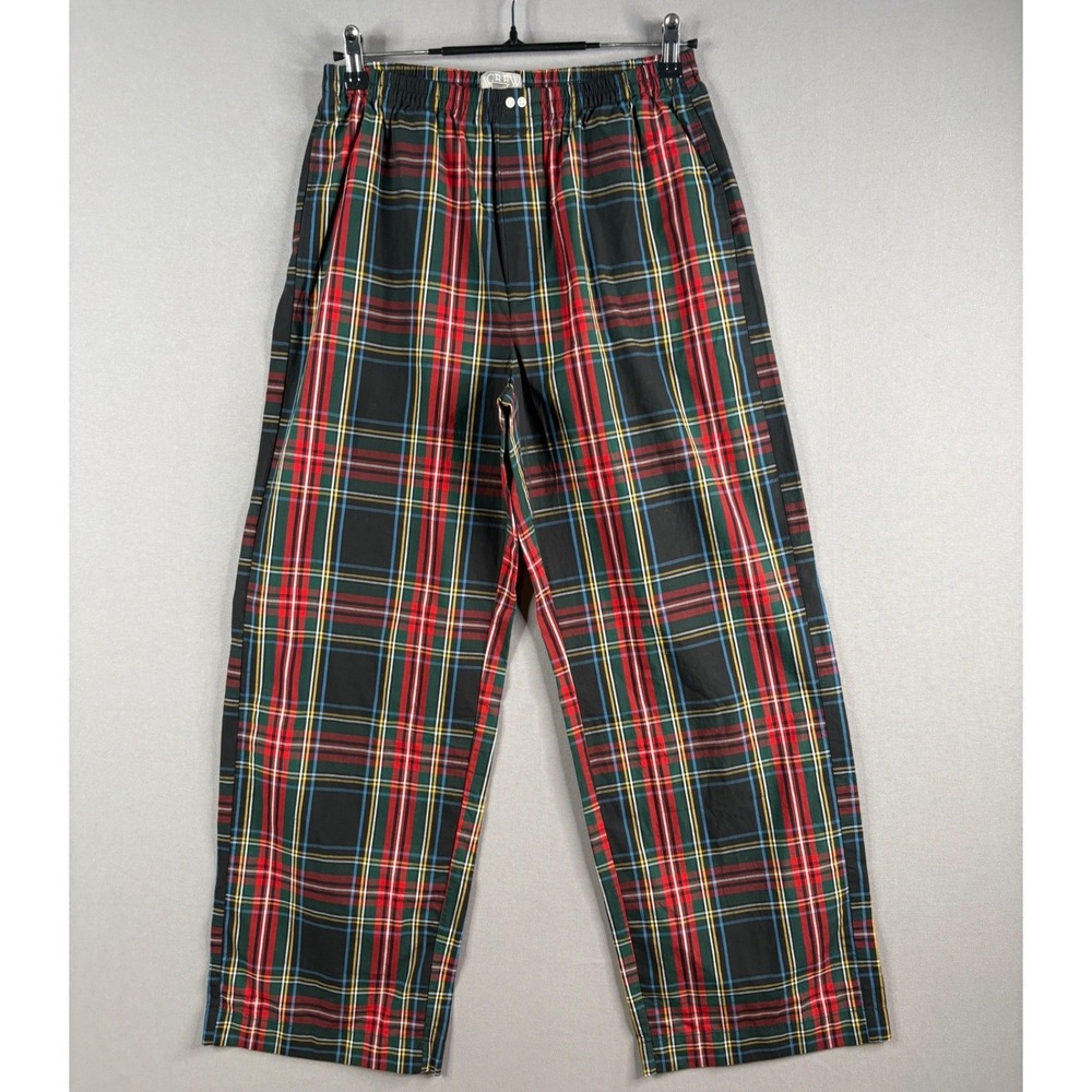 J.Crew Pajama Pants Mens Small Multicolor Plaid Cotton Tartan Loungewear‎